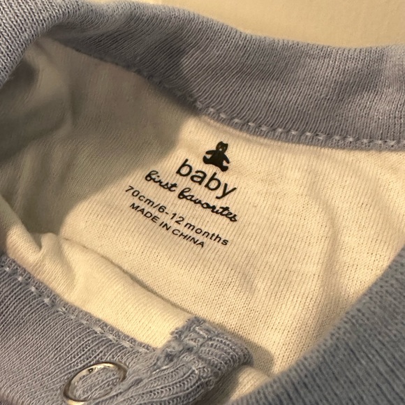 Baby’s First Favorites by Kidsform Blue Star Long Romper/Footie Size 6-12months - Picture 4 of 5